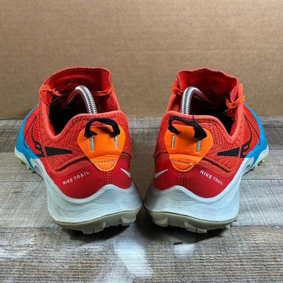 Nike Air Zoom Terra Kiger 8 Men’s Size 10 Habanero Red Blue Trail Shoes Sneakers - Picture 5 of 11
